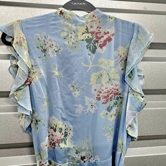 NWT Ralph Lauren Chiffon Floral Ruffled Cap Sleeved - Picture 8 of 10